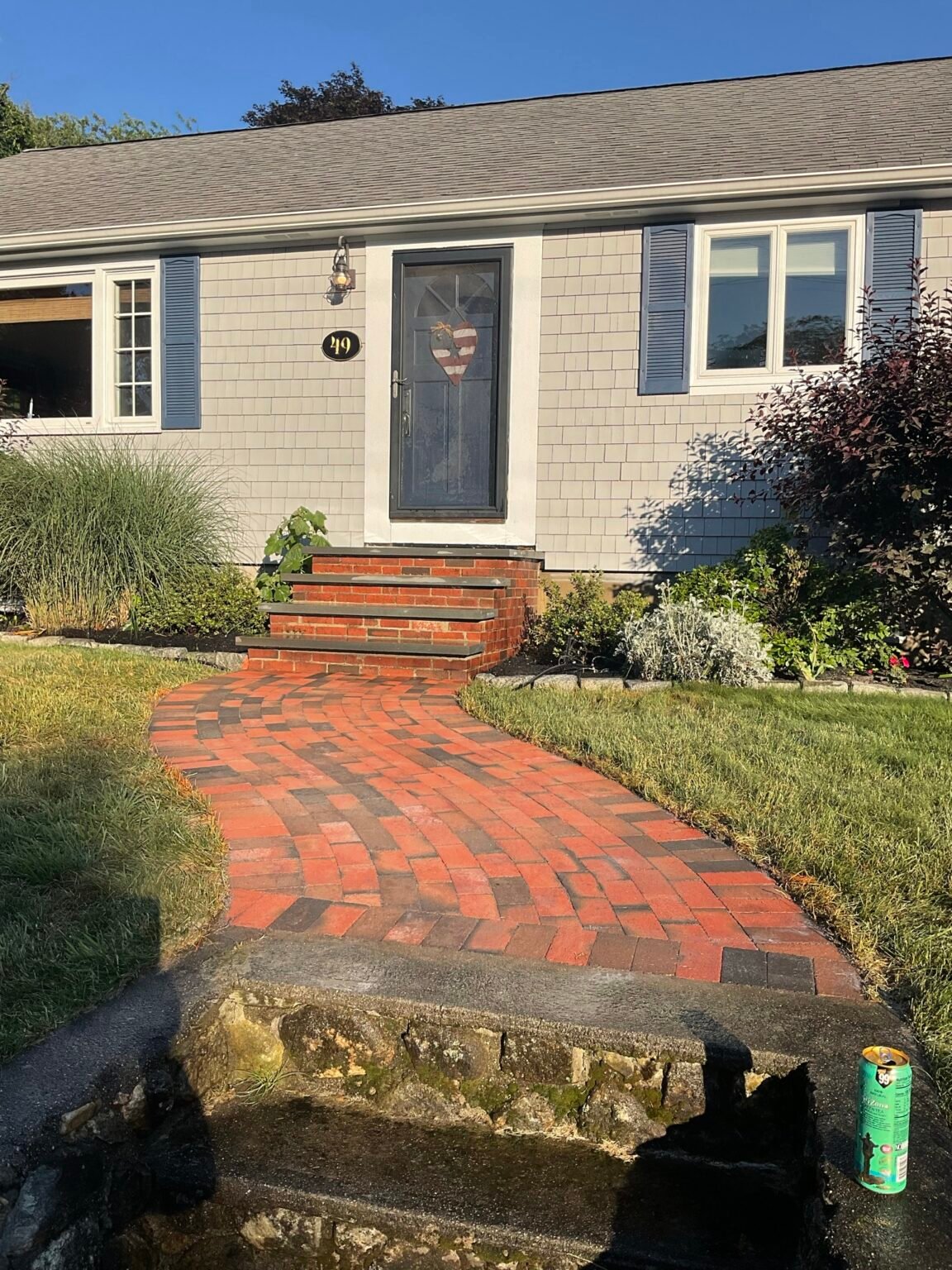 Brick walkway built by Bridi Masonry in Cape Cod, MA