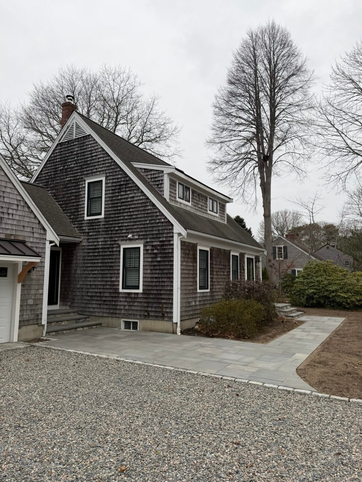 Bluestone walkway built by Bridi Masonry in Cape Cod, MA
