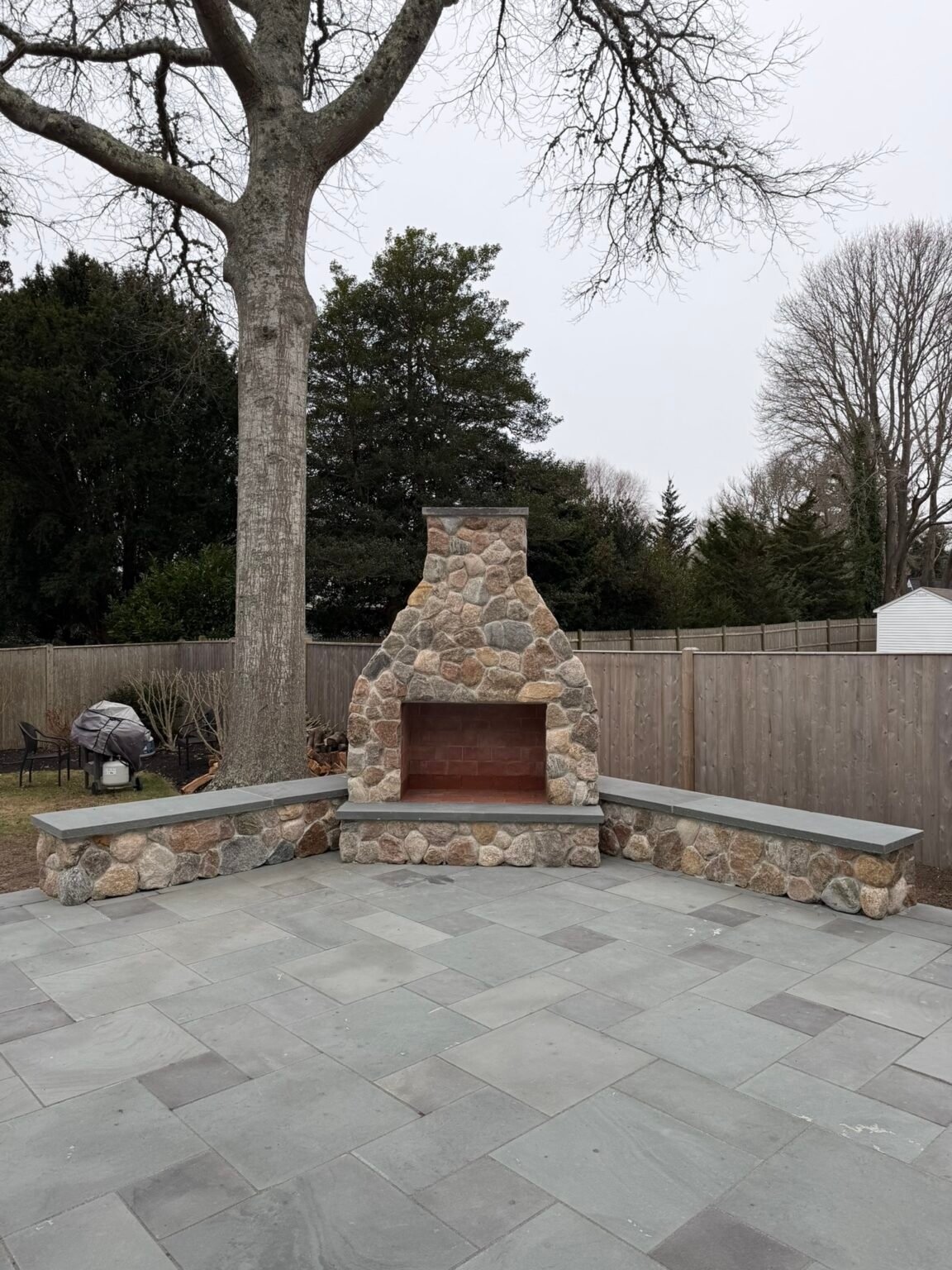 Masonry and hardscaping project by Bridi Masonry, Cape Cod MA