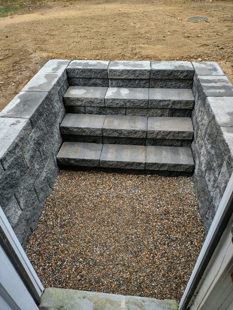 Granite steps built by Bridi Masonry in Cape Cod, MA