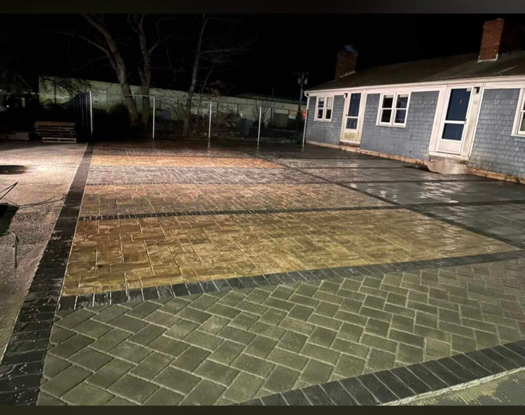 Paver driveway built by Bridi Masonry in Cape Cod, MA