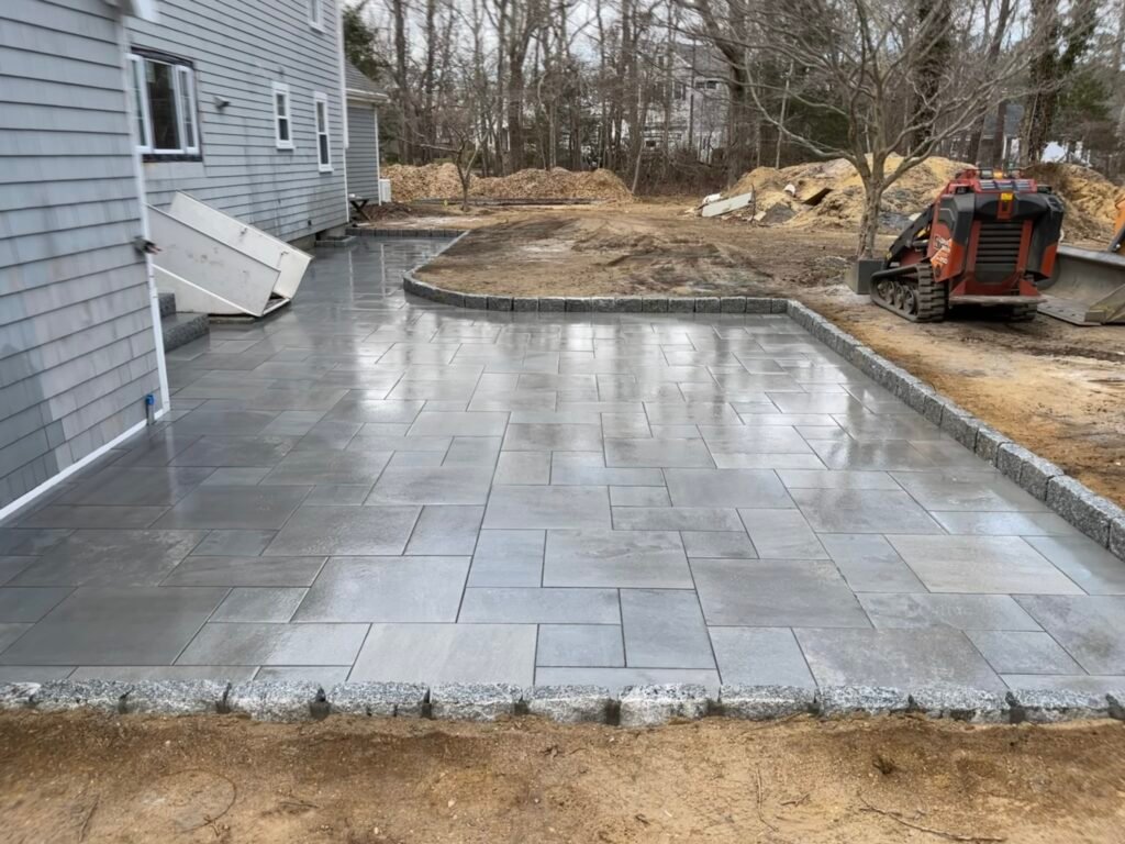 Bluestone patio built by Bridi Masonry in Cape Cod, MA