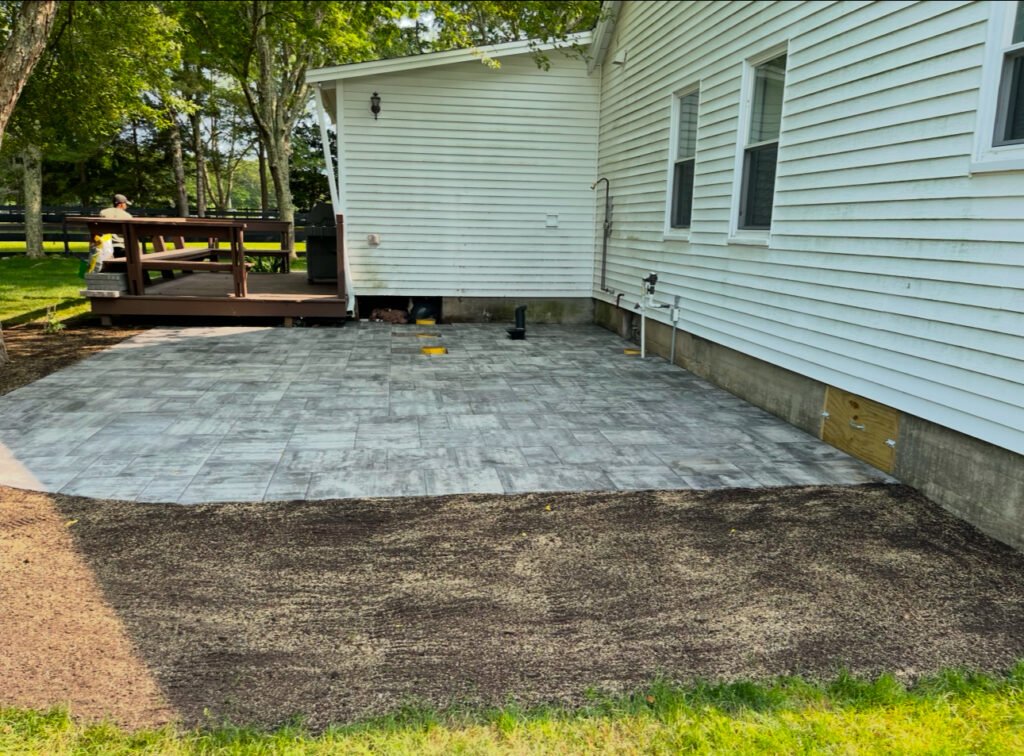 Paver patio built by Bridi Masonry in Cape Cod, MA