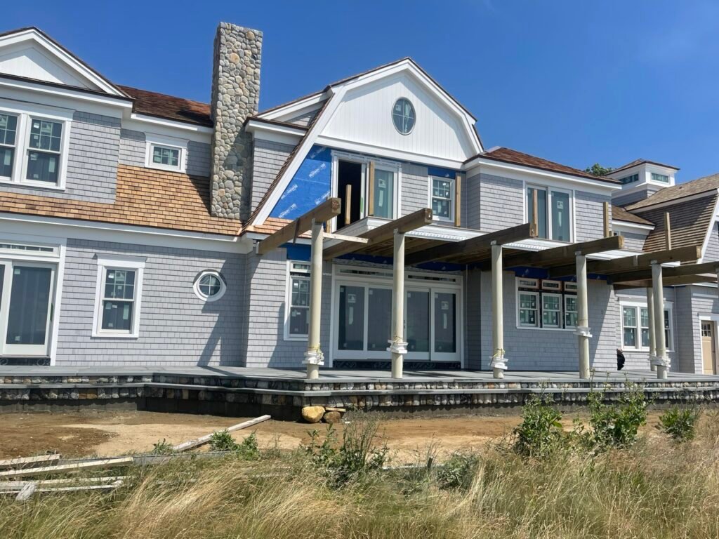Stone veneer facade built by Bridi Masonry in Cape Cod, MA