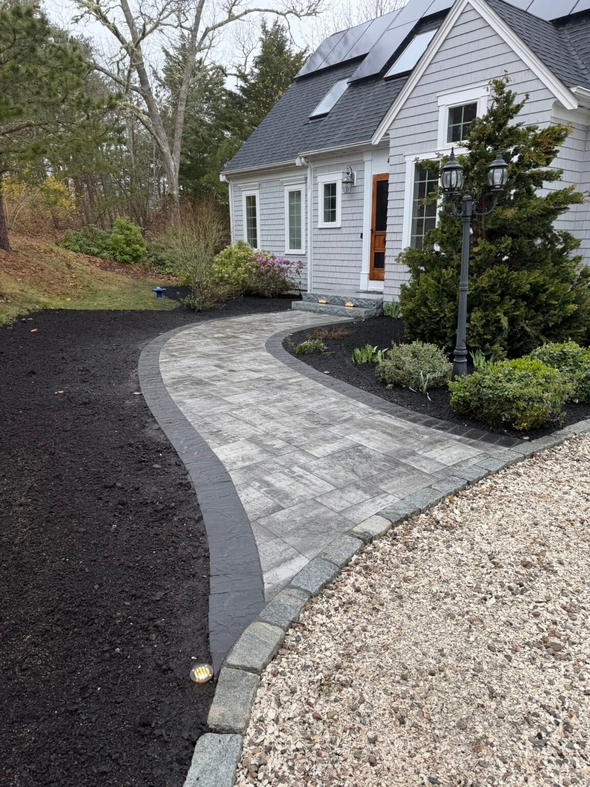 Masonry and hardscaping project by Bridi Masonry, Cape Cod MA