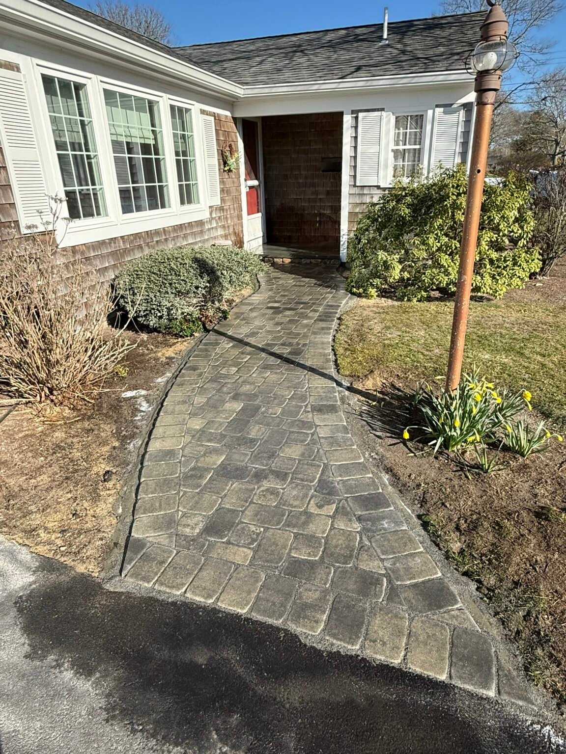 Paver walkway built by Bridi Masonry in Cape Cod, MA