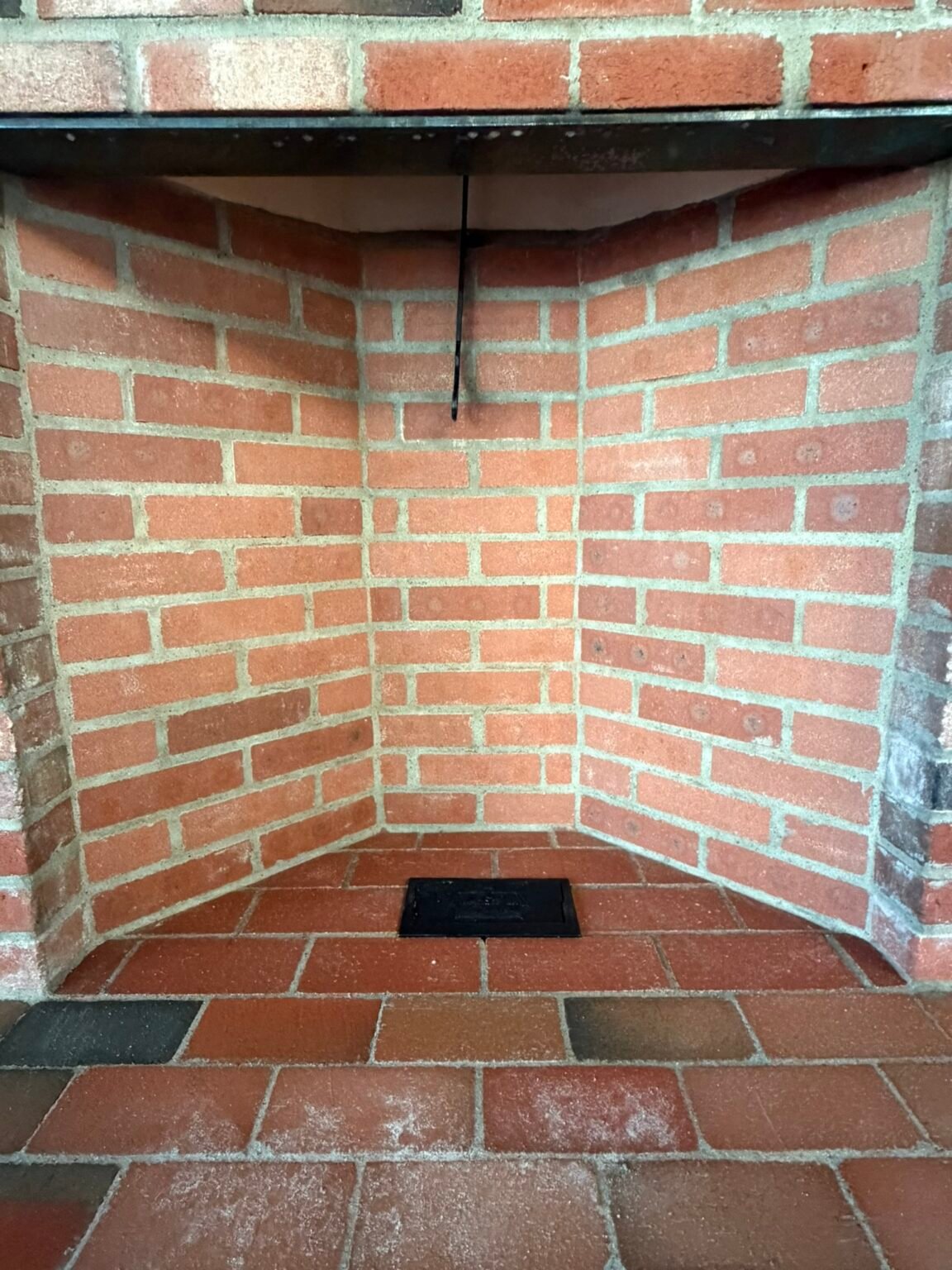 Brick firebox built by Bridi Masonry in Cape Cod, MA