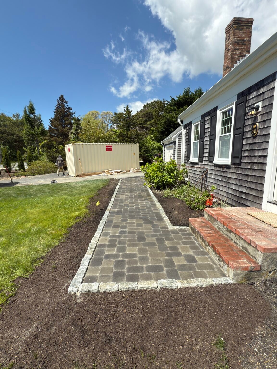 Paver walkway built by Bridi Masonry in Cape Cod, MA