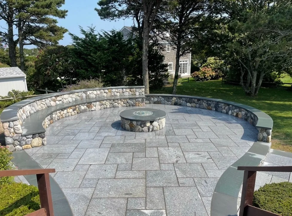 Masonry and hardscaping project by Bridi Masonry, Cape Cod MA