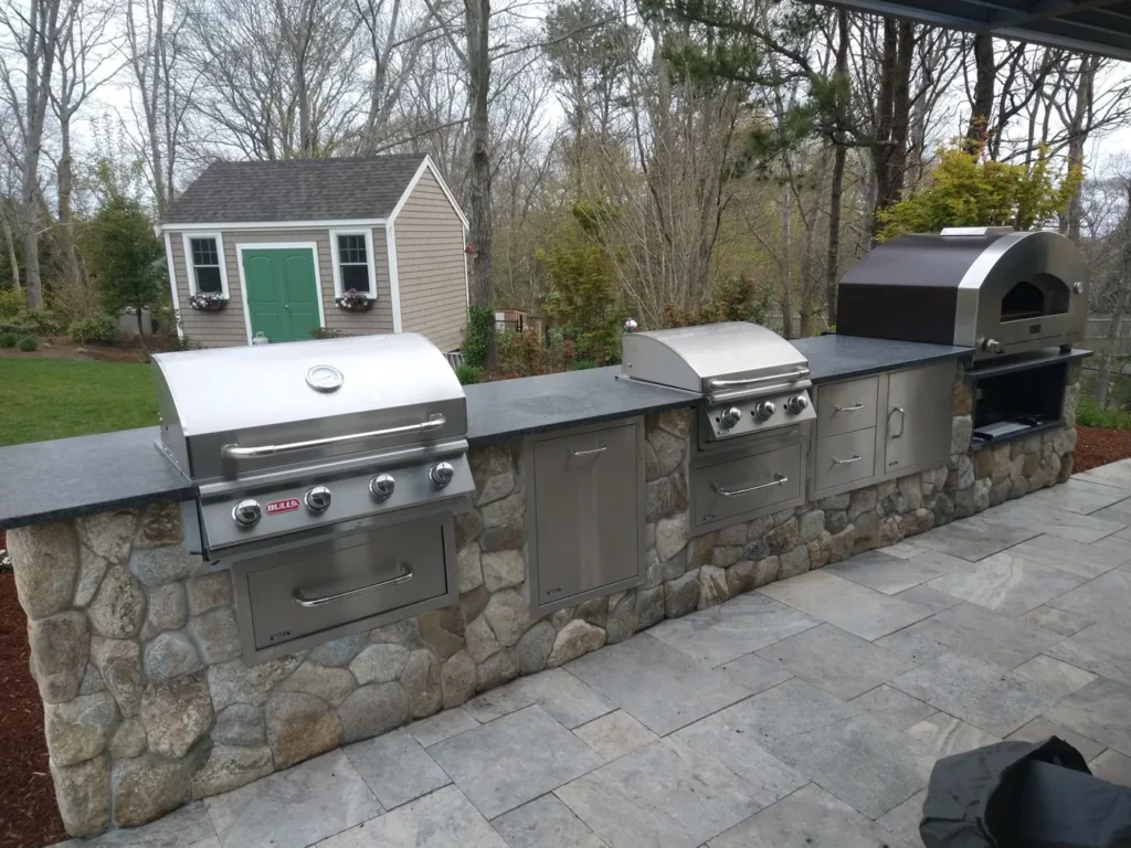 Masonry and hardscaping project by Bridi Masonry, Cape Cod MA