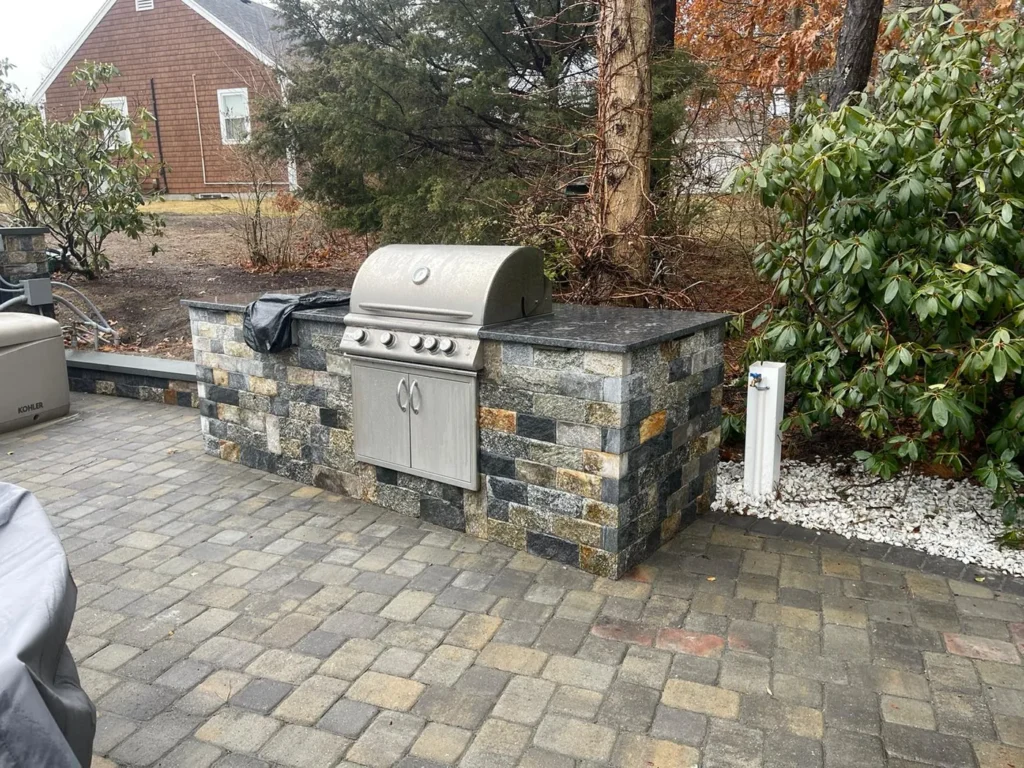 Masonry and hardscaping project by Bridi Masonry, Cape Cod MA