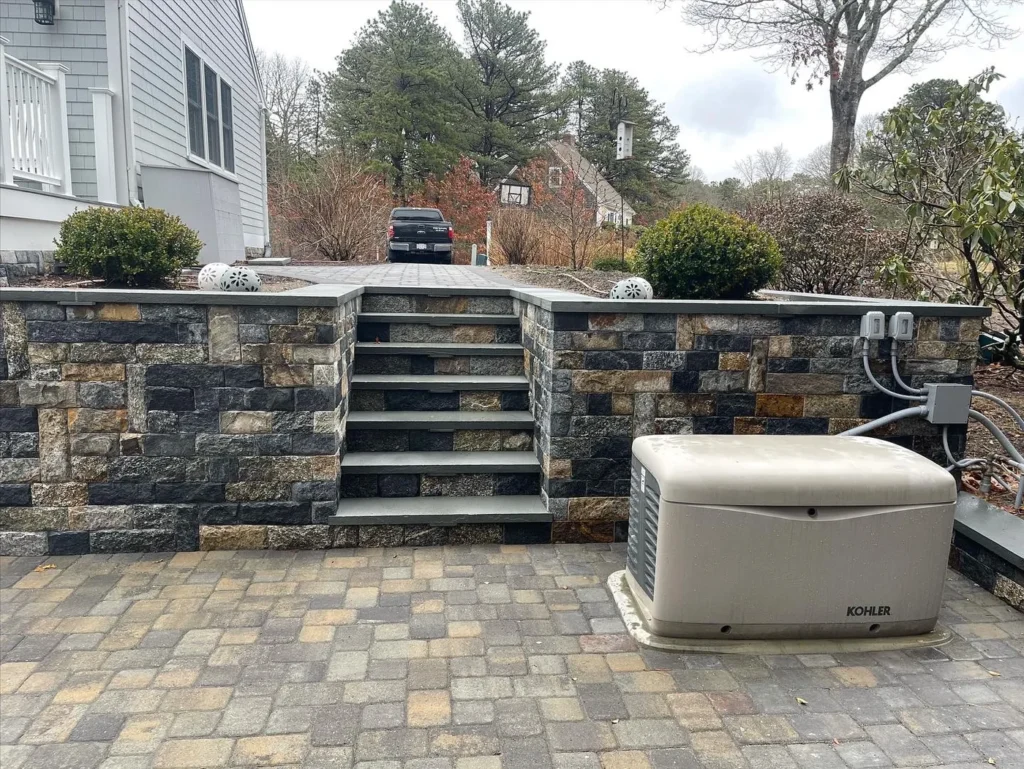Masonry and hardscaping project by Bridi Masonry, Cape Cod MA
